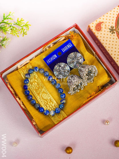 Women's Day - Hamper Box with Earrings & Crystal Bracelet - WW004