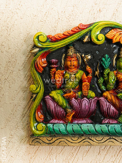 Wooden Carved Ashtalakshmi Panel - 42 inch - WL4920