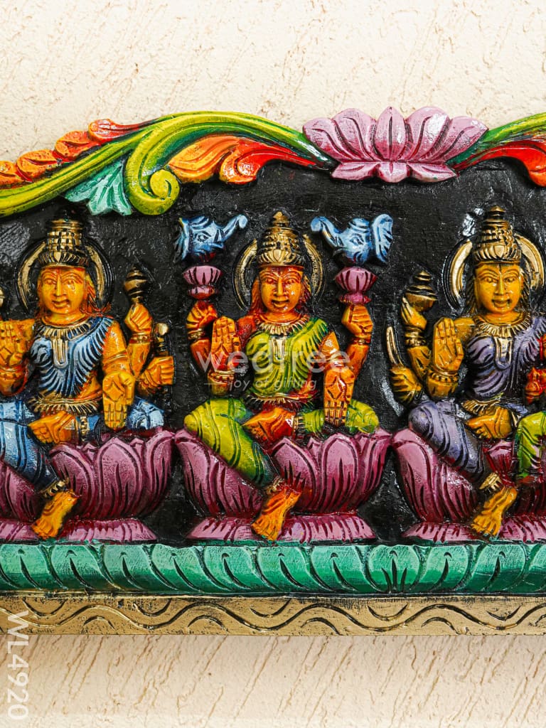 Wooden Carved Ashtalakshmi Panel - 42 inch - WL4920