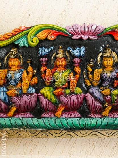 Wooden Carved Ashtalakshmi Panel - 42 inch - WL4920