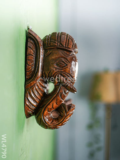 Wooden Carved Elephant Bracket - Set of 2 - WL4790