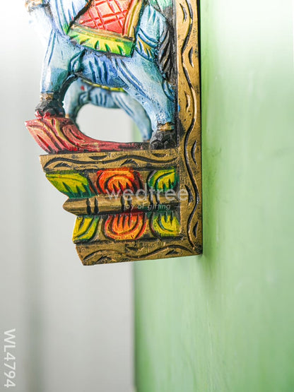 Wooden Carved Elephant Bracket - Set of 2 - WL4794