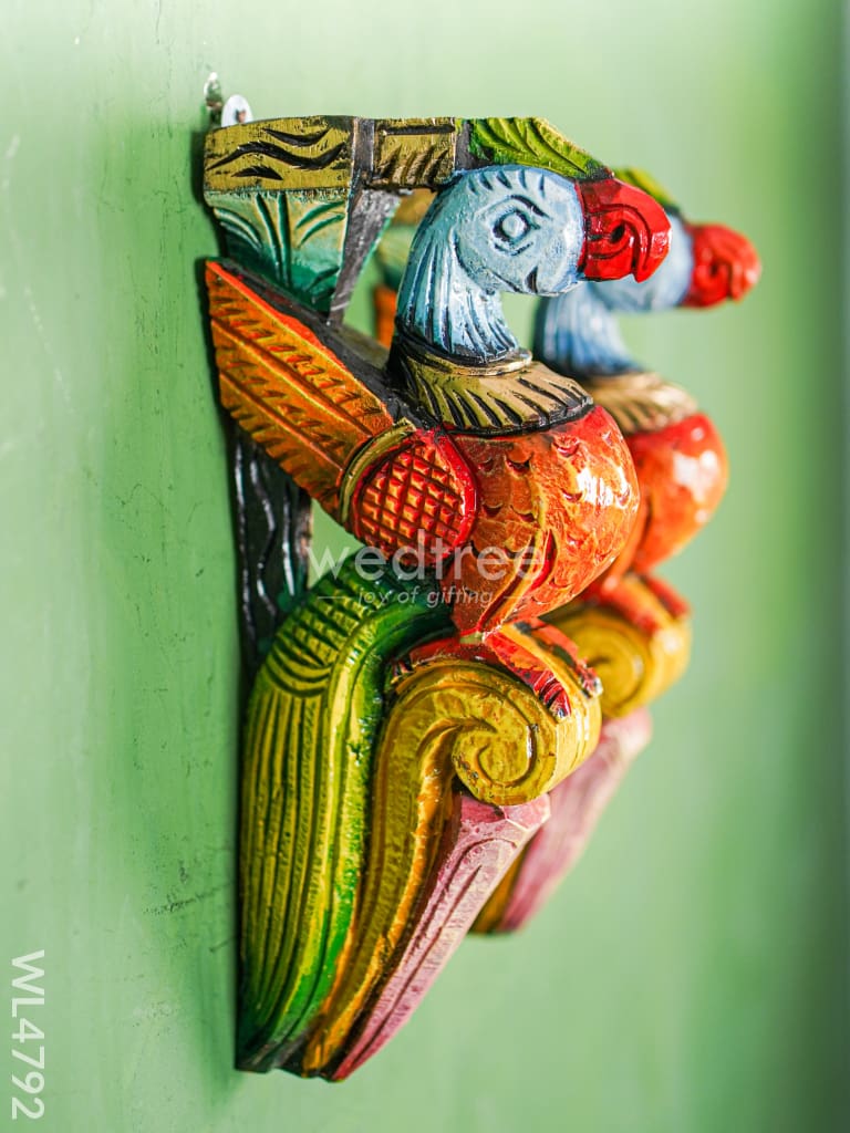Wooden Carved Parrot Bracket - Set of 2 - 12 inch - WL4792