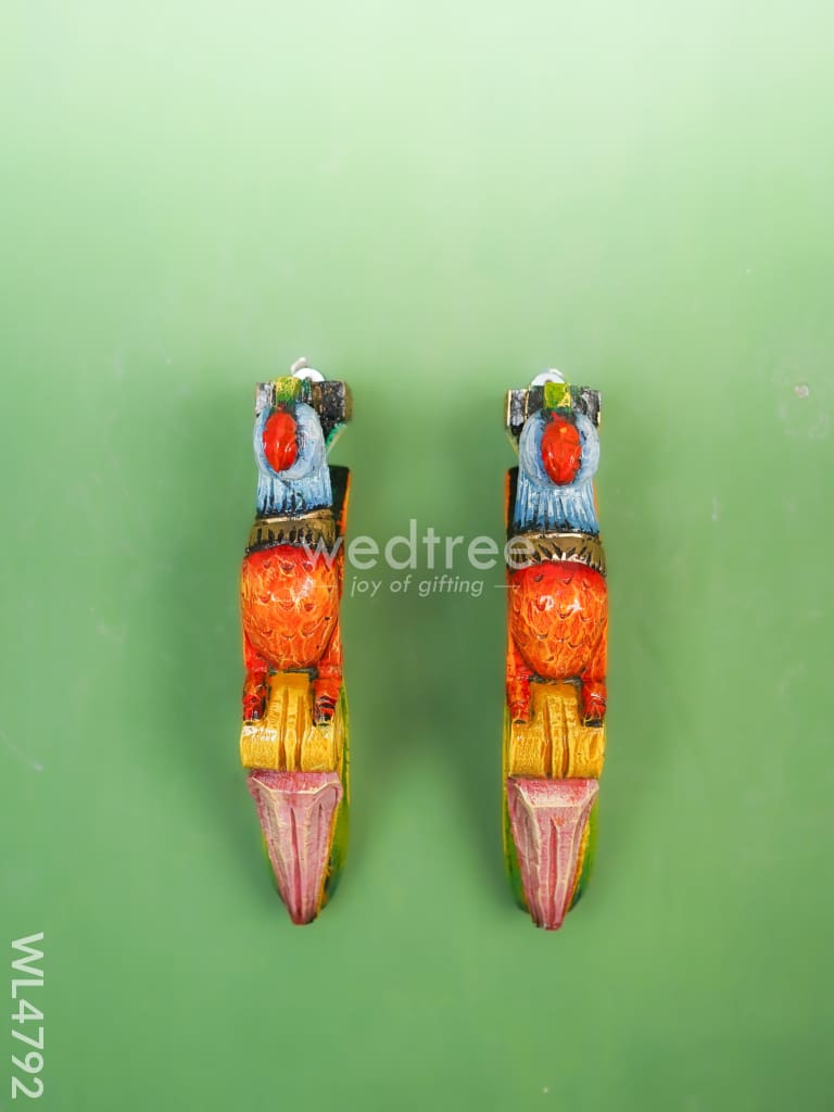 Wooden Carved Parrot Bracket - Set of 2 - 12 inch - WL4792