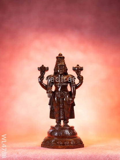 Wooden Carved Permunal Balaji Idol - 14 inch - WL4788