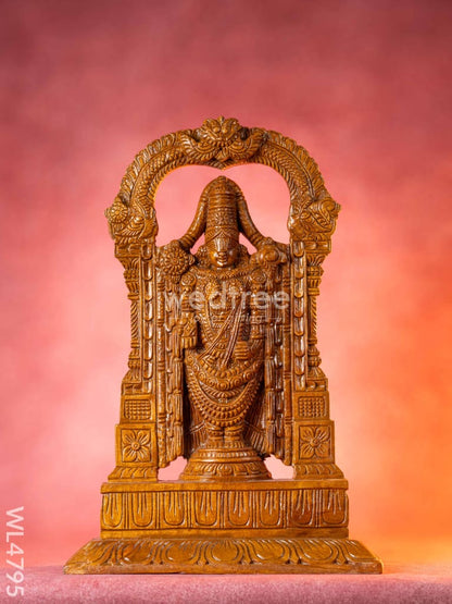Wooden Carved Permunal Balaji Idol - 18 inch - WL4795