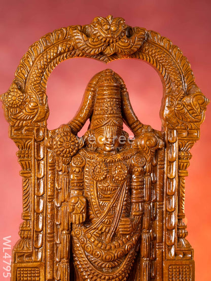 Wooden Carved Permunal Balaji Idol - 18 inch - WL4795