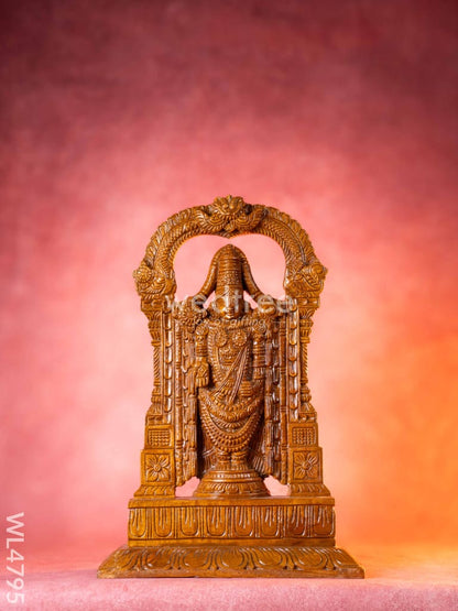 Wooden Carved Permunal Balaji Idol - 18 inch - WL4795