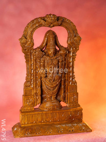 Wooden Carved Permunal Balaji Idol - 18 inch - WL4795