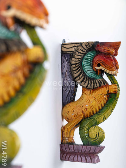 Wooden Carved Yazhi Bracket - 12 inch - Set of 2 - WL4789