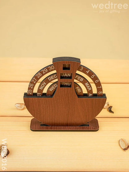 Wooden Desk Calendar - 6 inch - WBG2016