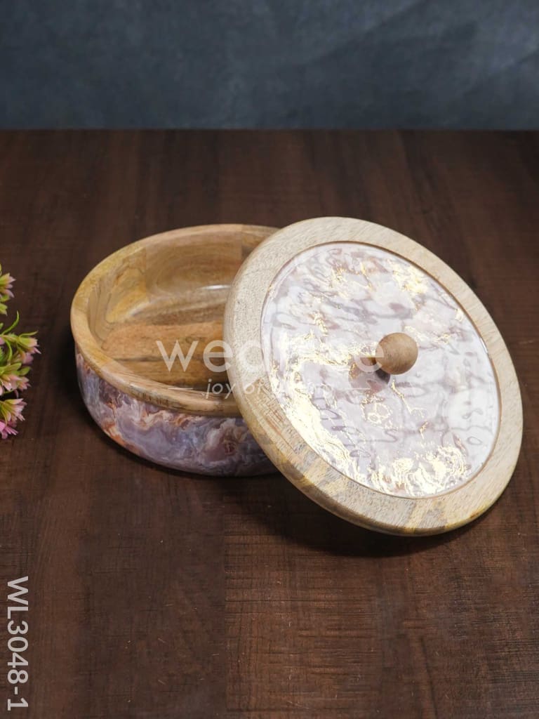 Wooden Digital Printed Poori Box - WL3048-1