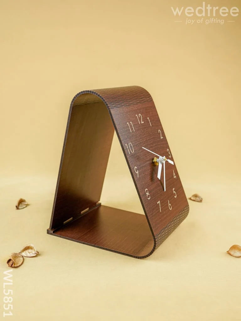 Wooden Foldable Clock - 8 inch - WL5851