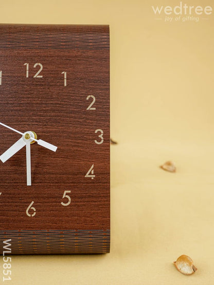 Wooden Foldable Clock - 8 inch - WL5851