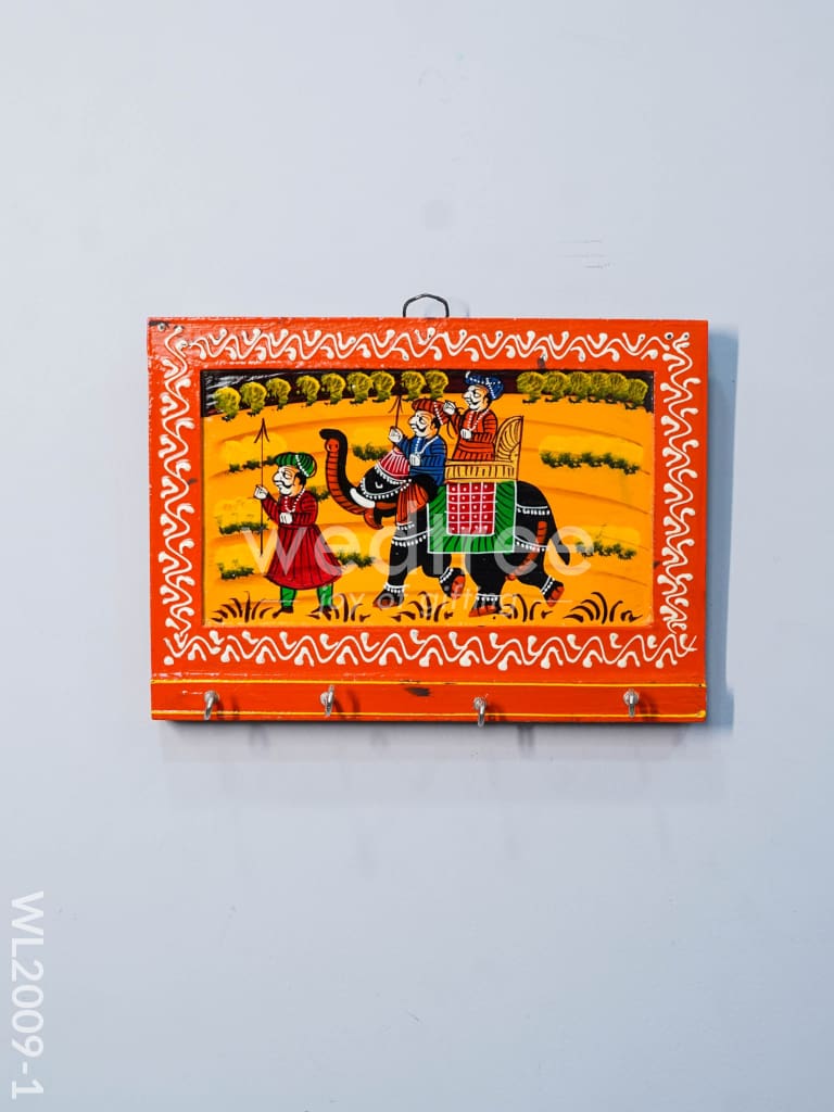 Wooden Key Hanger - Royal Elephant - Small (9x6) - WL2009-1