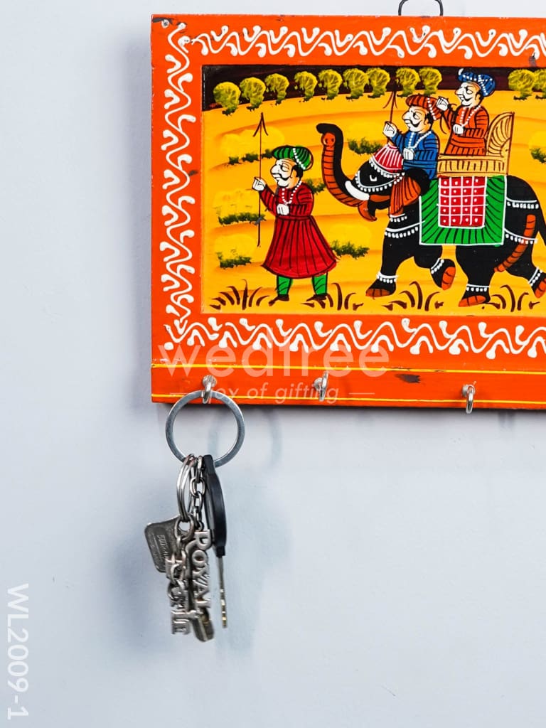 Wooden Key Hanger - Royal Elephant - Small (9x6) - WL2009-1