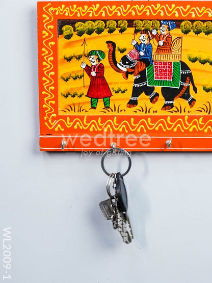 Wooden Key Hanger - Royal Elephant - Small (9x6) - WL2009-1
