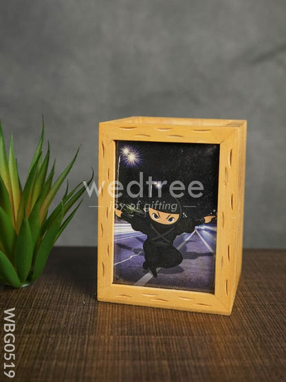 Wooden Pen Stand (3.2 x 4.2) - Ninja - WBG0519