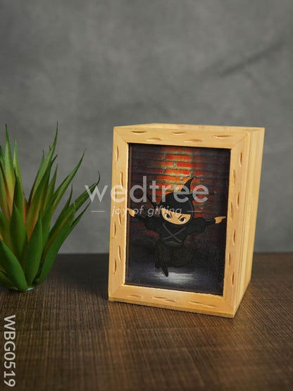 Wooden Pen Stand (3.2 x 4.2) - Ninja - WBG0519