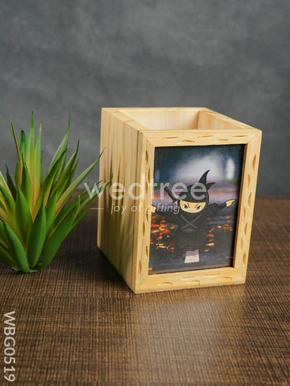 Wooden Pen Stand (3.2 x 4.2) - Ninja - WBG0519