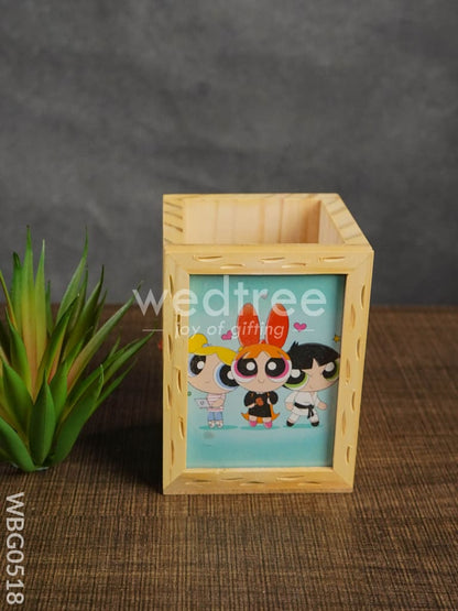 Wooden Pen Stand (3.2 x 4.2) - Powerpuff Girls - WBG0518