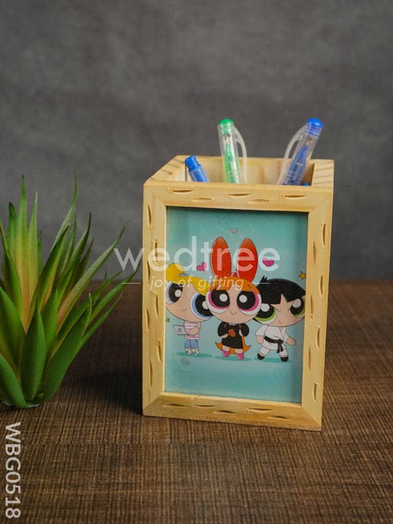 Wooden Pen Stand (3.2 x 4.2) - Powerpuff Girls - WBG0518