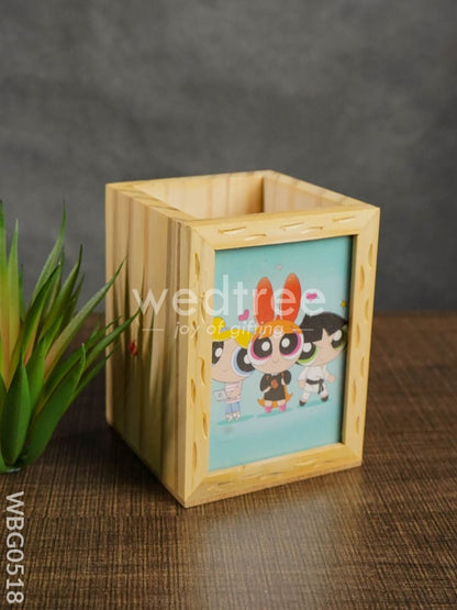 Wooden Pen Stand (3.2 x 4.2) - Powerpuff Girls - WBG0518