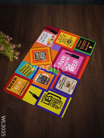 Wooden Printed Table Mats - WL3035