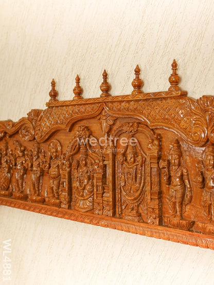 Wooden Tirupathi Balaji with Dasavatharam Panel - WL4881