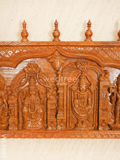 Wooden Tirupathi Balaji with Dasavatharam Panel - WL4881
