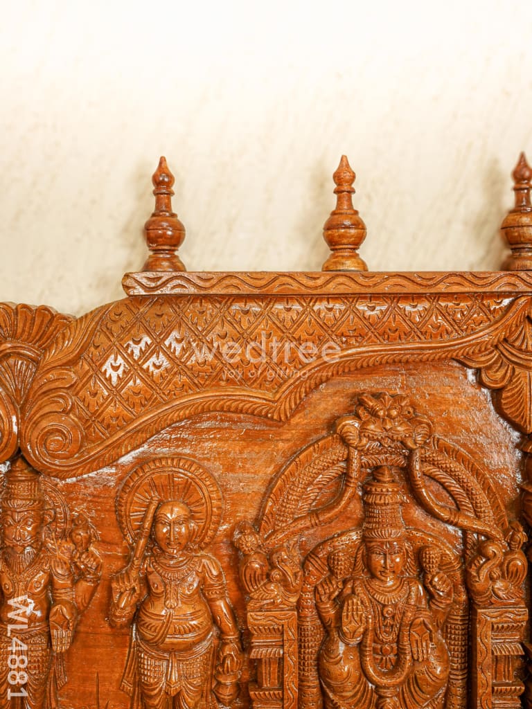 Wooden Tirupathi Balaji with Dasavatharam Panel - WL4881