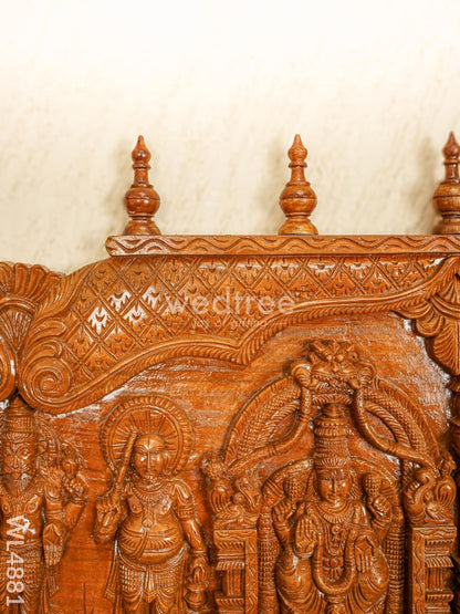 Wooden Tirupathi Balaji with Dasavatharam Panel - WL4881