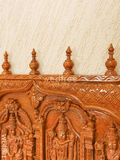 Wooden Tirupathi Balaji with Dasavatharam Panel - WL4881