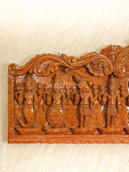 Wooden Tirupathi Balaji with Dasavatharam Panel - WL4881
