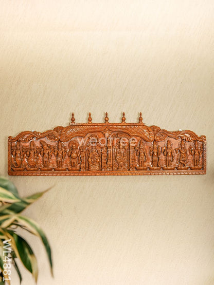 Wooden Tirupathi Balaji with Dasavatharam Panel - WL4881