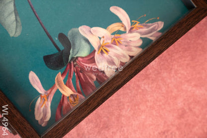 Wooden Tray with Flower Digital Print - WL4964