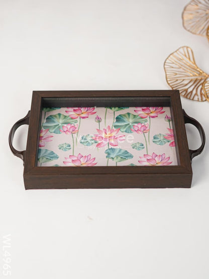 Wooden Tray with Pichwai Digital Print - WL4965