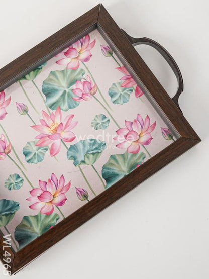Wooden Tray with Pichwai Digital Print - WL4965