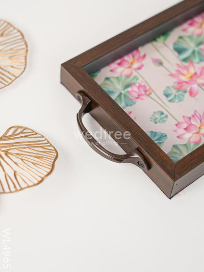 Wooden Tray with Pichwai Digital Print - WL4965