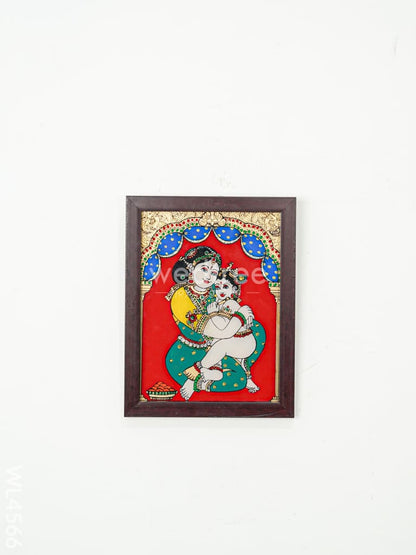 Yashoda Krishna Reverse Glass Painting Frame - 8x6 inch - WL4566
