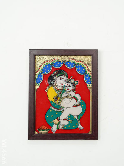 Yashoda Krishna Reverse Glass Painting Frame - 8x6 inch - WL4566