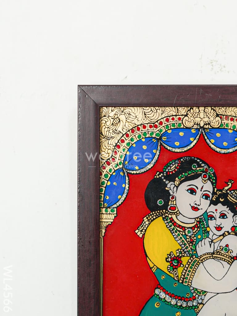 Yashoda Krishna Reverse Glass Painting Frame - 8x6 inch - WL4566
