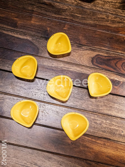 Yellow Metal Diya (Set of 6) - WL0042