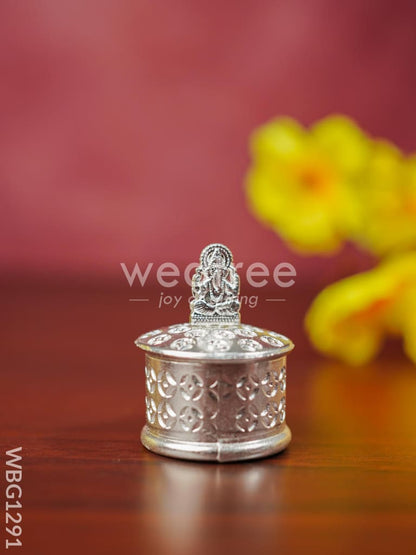 Zinc Alloy Kumkum Holder with Ganesha - WBG1291