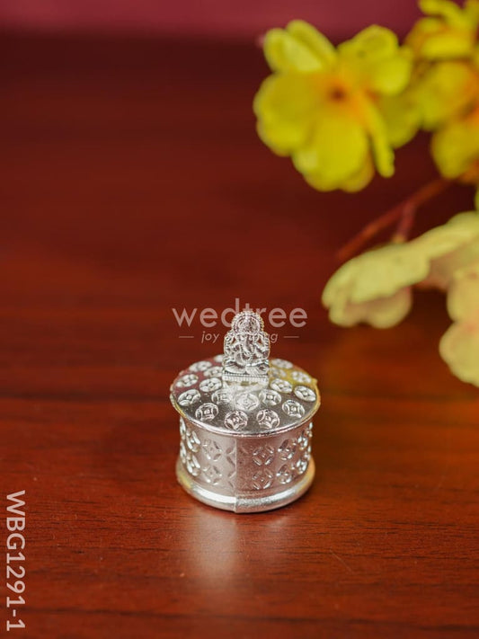 Zinc Alloy Kumkum Holder with Ganesha - WBG1291
