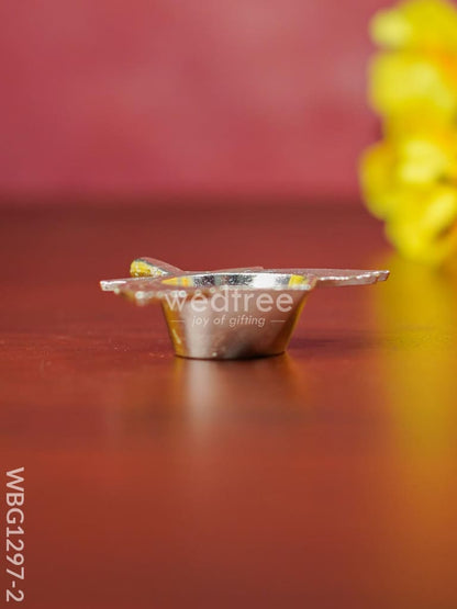 Zinc Alloy Lotus Diya with Swastik - WBG1297