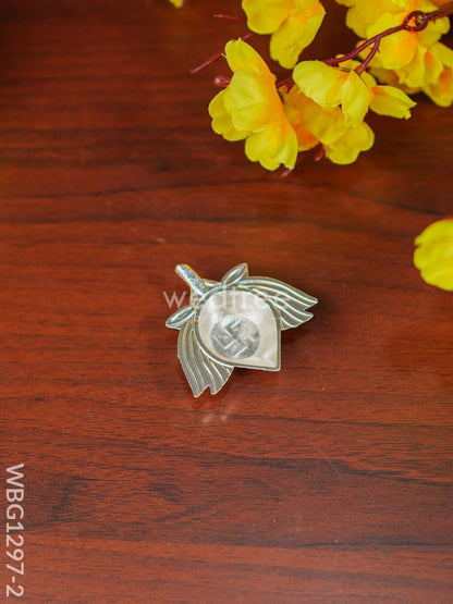 Zinc Alloy Lotus Diya with Swastik - WBG1297